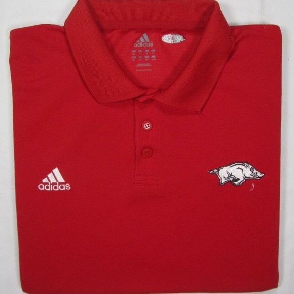 Adidas Other - ARKANSAS RAZORBACKS ~ Polyester Blend Polo Shirt ~